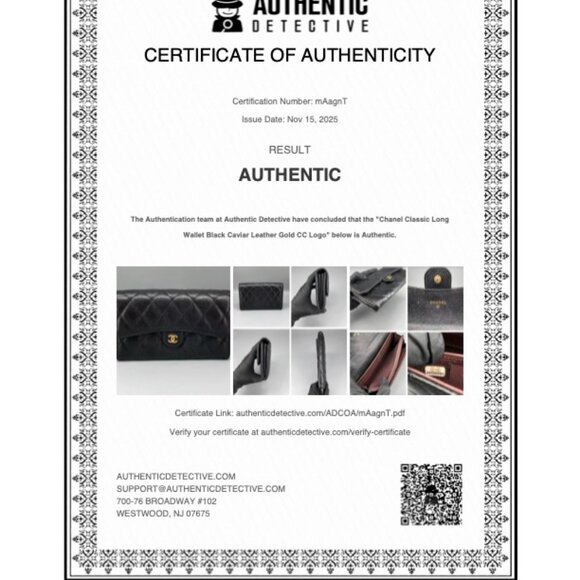 SOLD TYSM Chanel Classic Quilted Caviar Long Flap Wallet Gold CC Logo - Picture 10 of 10